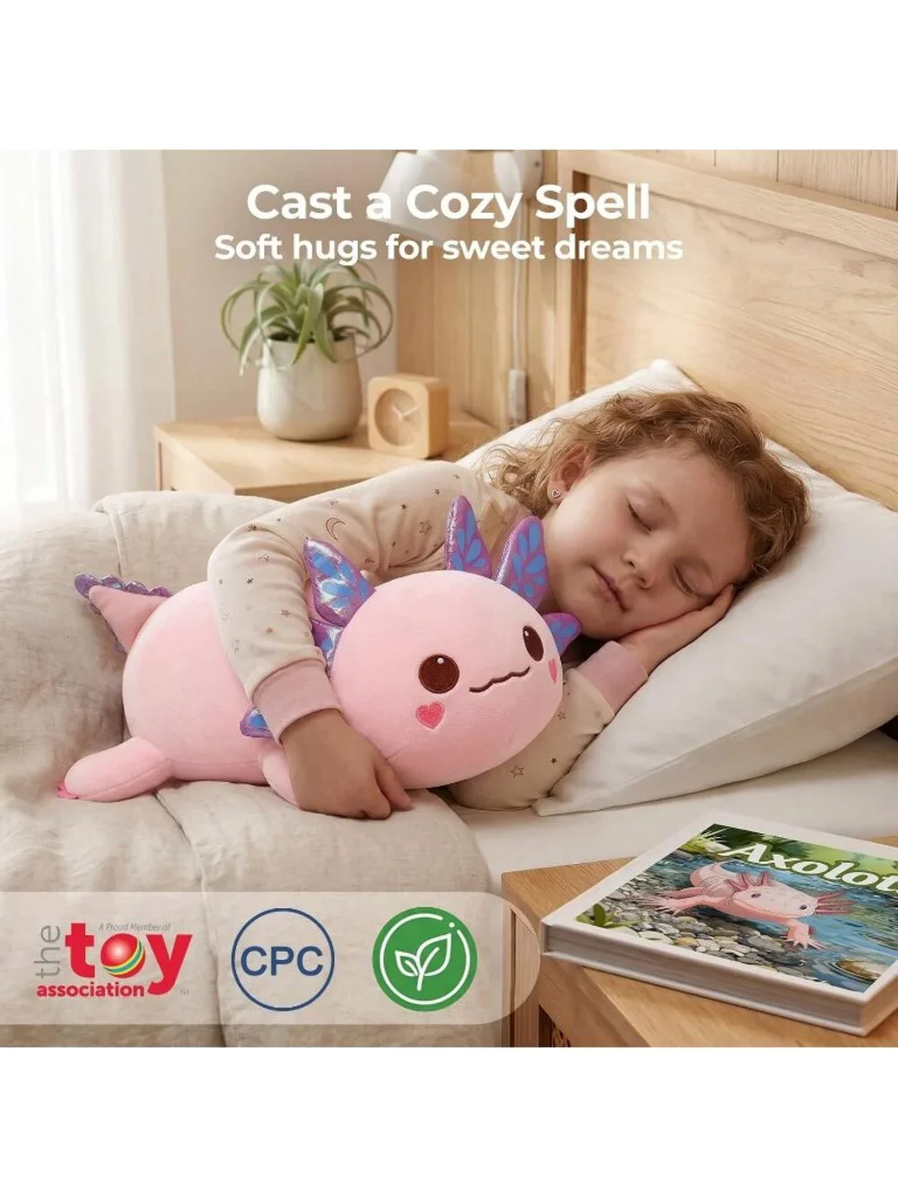 Pink Axolotl Plush Pillow 13 Cute Squishy Huggable Stuffed Animal Decor
